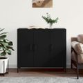vidaXL Komoda čierna 90x34x80 cm kompozitné drevo