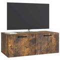 vidaXL Nástenná TV skrinka Nástenný Dymový dub 78,5 x 41 x 30 cm