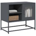 vidaXL TV skrinka antracitová 68x39x60,5 cm oceľ