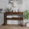 vidaXL Konzolový stolík hnedý dub 102x30x80 cm spracované drevo