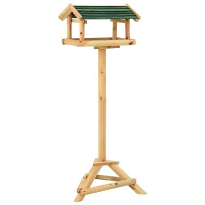vidaXL Krmítko pre vtákov so stojanom 37x28x100 cm jedľové drevo
