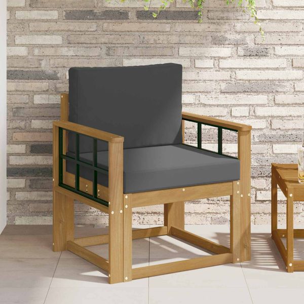 vidaXL 2 Kus Záhradná súprava gaučov Polyester Biela a antracitová