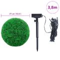 vidaXL Umelé buxusové gule s LED svetlami, 2 ks, zelená, 27 cm