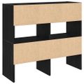 vidaXL Stojany na topánky 2 ks stohovateľné čierny dub 89,5x30x40 cm