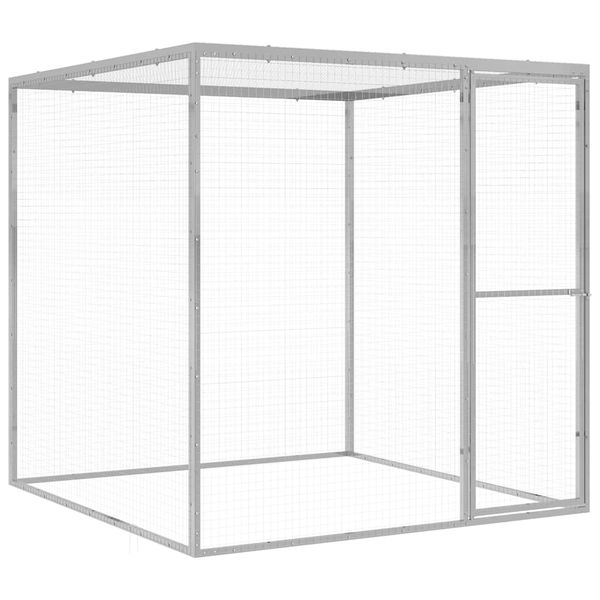 vidaXL Klietka pre mačky 1,5x1,5x1,5 m, pozinkovaná oceľ