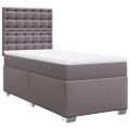 vidaXL Boxspring posteľ s matracom sivá 80x200 cm umelá koža