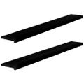 vidaXL Okenný parapet 2 ks hnedočierná 160x20x2 cm dubový masív