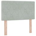 vidaXL Posteľ boxspring s matracom Svetlosivá 80 x 200 cm Zamat
