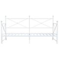 vidaXL Váľanda s kolieskom bez matraca Biela 100x200 cm Oceľ