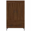 vidaXL Vysoká skrinka hnedá dub 69,5x31x115 cm kompozitné drevo