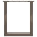 vidaXL Nohy konferenčného stolíka v tvare U, 2 ks, prírodná oceľ, 38 x (42-43) cm, oceľ