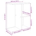vidaXL Nočné stolíky 2 ks čierny dub 46,5x29x61 cm kompozitné drevo