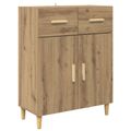 vidaXL Highboard Remeselný dub 69,5 x 34 x 180 cm Kompozitné drevo