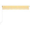 vidaXL Ručne zaťahovacia markíza s LED 450x300 cm žltá a biela