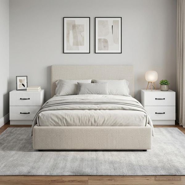 vidaXL Nočný stolík 2 ks Biela 43 x 34,5 x 44,5 cm Kompozitné drevo