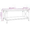 vidaXL Konferenčný stolík dymový dub 100x50x45cm sprac. drevo a železo