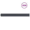 vidaXL Obrubník trávnika 50 ks 10 x 103 cm Antracitová