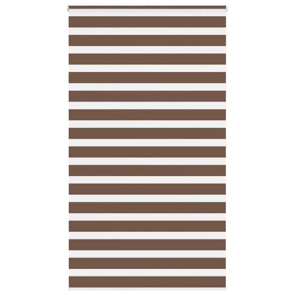 vidaXL Zebra roleta hnedá 125x200 cm šírka látky 120,9 cm polyester