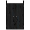 vidaXL Vonkajšie kuchynské dvierka MEPPEL 2 ks čierne 50x9x82 cm borovica