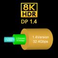 PremiumCord 8K DP 1.4 optický 10m optický AOC kabel, DisplayPort 1.4, 8K 60Hz, 32,4 Gb/s, OM3, pozlacené konektory, 10 m