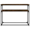 vidaXL Konzolový stolík dymový dub 100x35,5x75 cm kompozitné drevo
