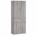 vidaXL Vysoká skrinka sivý dub sonoma 69,5x34x180 cm spracované drevo
