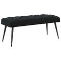 vidaXL Lavica s gombíkovým prešívaním Čierna 110 x 40 x 46 cm Zamat