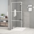 vidaXL Sprchová zástena biela 80x195 cm priehľadné ESG sklo