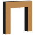 vidaXL Rám krbu Čierny dub 102 x 18 x 100,5 cm Kompozitné drevo