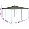 vidaXL Skladací altánok 5x5 m, antracitový