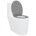 vidaXL WC sedadlo Sivá 45,5 x 37,5 x 3,8 cm Duroplast