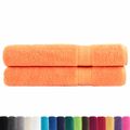 vidaXL Prémiové uteráky do sauny SOLUND 2ks oranžová 80x200cm 600 g/m2