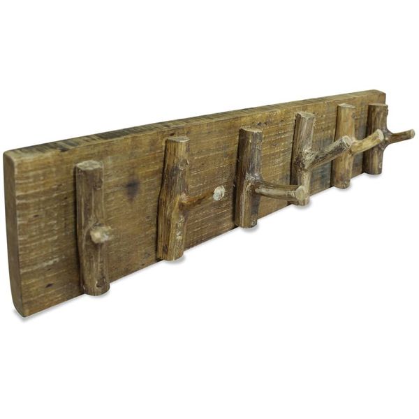 vidaXL Nástenný vešiak, zmes recyklovaného dreva, 60x15 cm