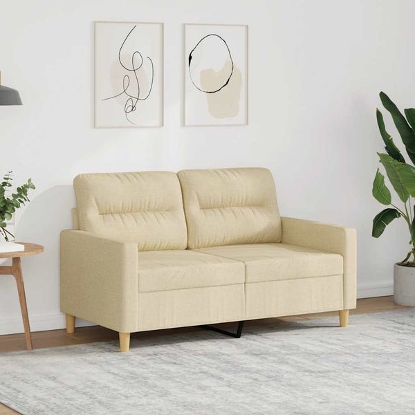 vidaXL 2-miestna pohovka krémová 120 cm látka
