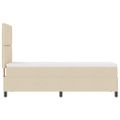 vidaXL Posteľ s pružinovým rámom s matracmi Krémová 80 x 200 cm látka