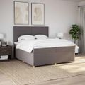 vidaXL Boxspring posteľ s matracom sivohnedý 200x200 cm látka
