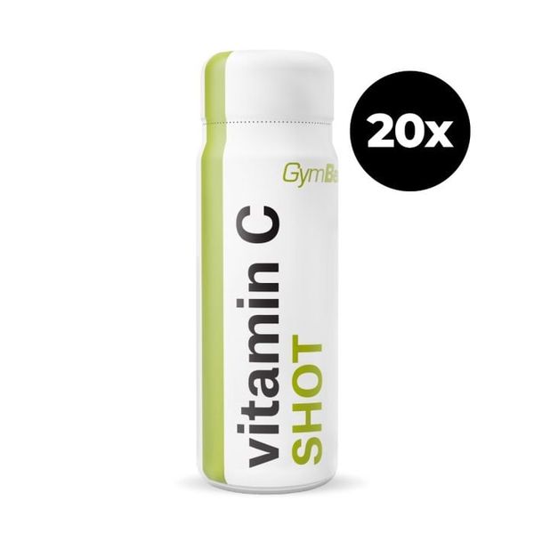 Vitamin C shot - GymBeam, citrón limetka, 20 x 60 ml