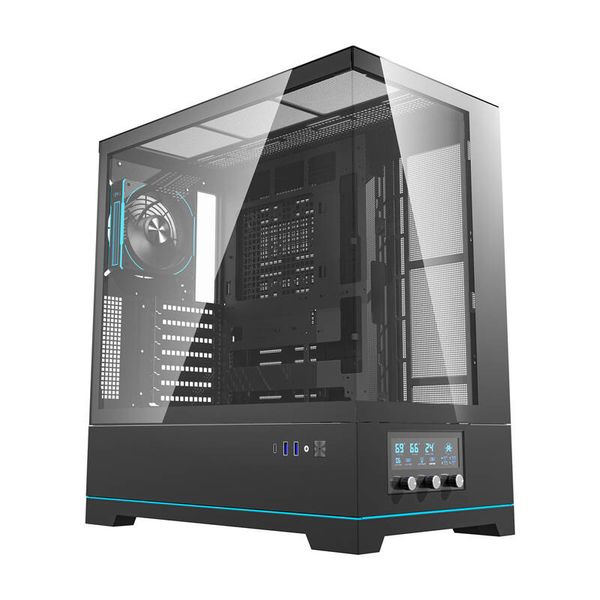 Počítačová skriňa Darkflash DY451 PRO s ventilátorom (čierna)