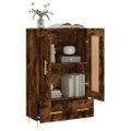 vidaXL Vysoká skrinka dymový dub 69,5x31x115 cm kompozitné drevo