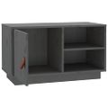 vidaXL TV skrinka sivá 70x34x40 cm borovicový masív