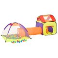 vidaXL Detský stan na hranie s 250 loptičkami farebný 338x123x111 cm