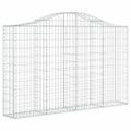 vidaXL Oblúkové gabionové koše 6 ks 200x30x120/140 cm pozink. železo