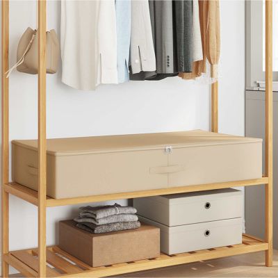 vidaXL Úložná krabica 6 pcs Krémová 100 x 50 x 18 cm Netkaná látka