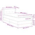 vidaXL Posteľ s pružinovým rámom Čierna 200 x 80 cm látka