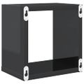 vidaXL Nástenné police 2 ks lesklé sivé 22x15x22 cm