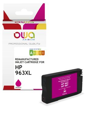 OWA ARMOR ink pre HP 3JA28AE,(963XL),červená/magenta