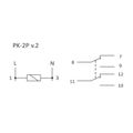Relé elektromagnetické F&F PK-2P/230, 2× NO/NC, 230V, 2x 8A, na DIN lištu
