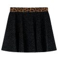 vidaXL Detská sukňa s leopardím pásom čierna 116