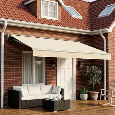 vidaXL Náhradná látka na markízu Krémová 500 × 300 cm Polyester