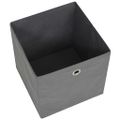 vidaXL Úložné boxy 10 ks, netkaná textília 28x28x28 cm, sivé